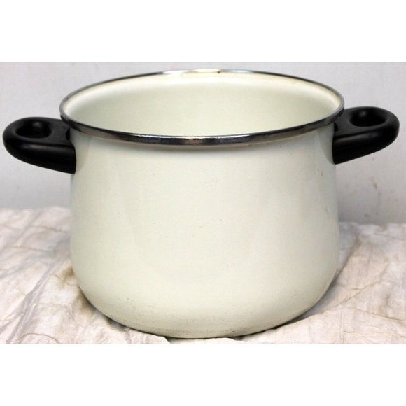 VTG 80s Sidral Aga Stock Pot Vegetable Print Design Retro Kitchen No Lid - Picture 4 of 10